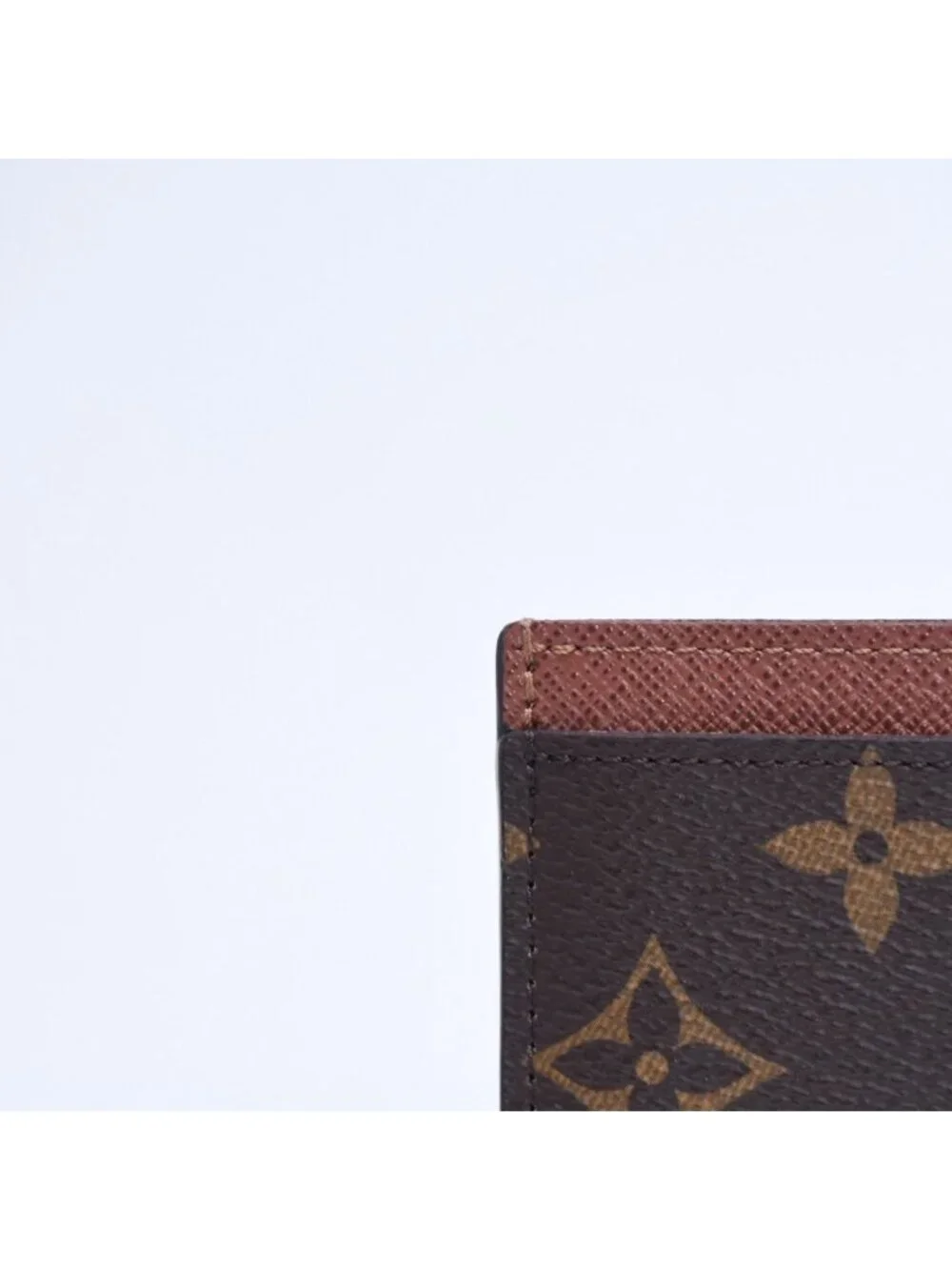 Louis Vuitton Porte Cartes Simple Card Case Monogram Canvas Brown